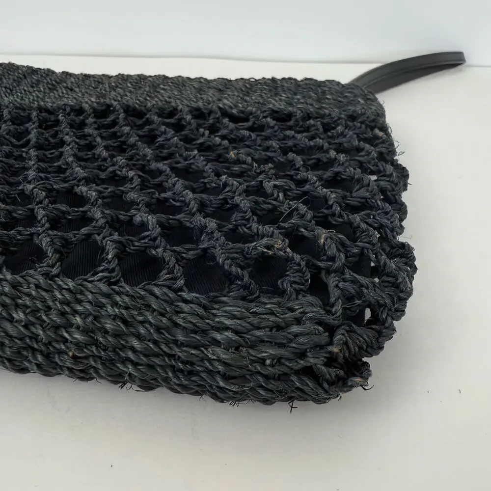 Helen Kaminski Woven Raffia Clutch Bag Large Envelope